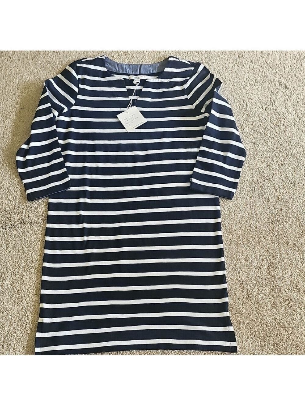Beachlunchlounge Navy and White Striped Top